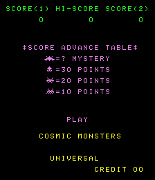 Cosmic Monsters Title Screen